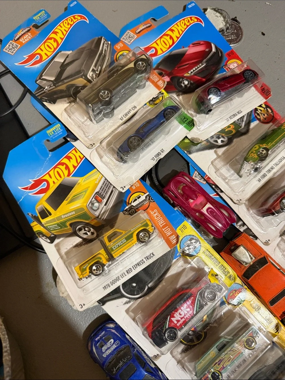 Hot Wheels Assorted Kids Toy Cars - Mixed Colors. Vintage.  Also new in the box.
